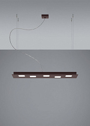 F38A01 Satin-finish burnished Fabbian Quarter подвесной светильник бронзового оттенка с матовой отделкой