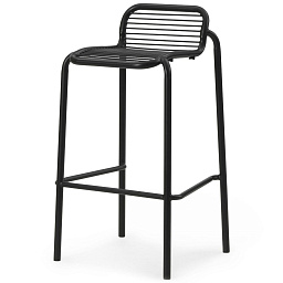 608052 Normann Copenhagen Vig барный стул с металлическим каркасом черного цвета