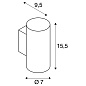 1006441 SLV ASTO TUBE WL cylindrical 1x10W black настенный светильник — фото 13