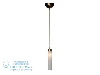 Tube Легкая подвесная лампа с отделкой из старинной латуни и алебастром Possoni Illuminazione 2000/S1