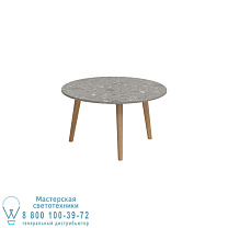 СТОЛИК STYLETTO Ø60CM НОЖКИ ИЗ ТИКА КЕРАМИЧЕСКАЯ СТОЛЕШНИЦА CEPPO DOLOMITICA Royal Botania