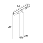 M20/M26H - NEEDLE 92713 MDL BBR черная бронза Delta Light трековый светильник