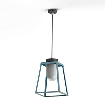 Lampiok 2 N° 2; Frosted glass E27 52W; Blue