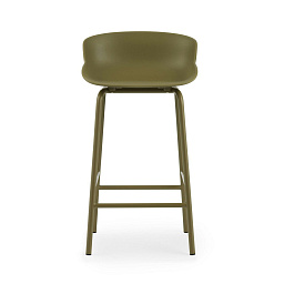 604032 Normann Copenhagen Hyg барный стул с металлической основой и оливковым сиденьем