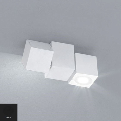 Rubic Icone Накладной потолочный или настенный светильник Beam, Cube, Rectangular, Square черный i-c-0312