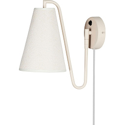 733502 Globen Lighting Lou настенный светильник с конусным абажуром бело-бежевого цвета