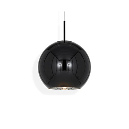 MSS01RBKEU Tom Dixon Copper подвесной светильник с глянцевым плафоном шарообразной формы чёрного цвета