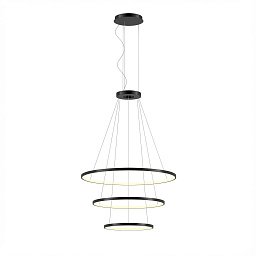 CF4L-00W9AZRU05 Leds C4 Circular подвесная люстра с тремя кольцами в чёрном корпусе