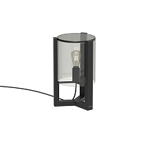 TRISTAR COATED ALU LAMP HEIGHT 45 CM WITH E27 FITTING AND SMOKE GLASS ANTHRACITE