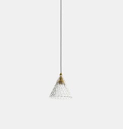 00-A010-60-DO Leds C4 Veneto подвесной светильник с коническим плафоном чёрного цвета