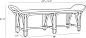 5023 Tucker Bench Arteriors скамейка