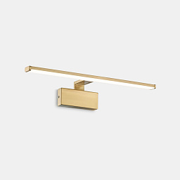 224954 Ideal lux Alma подсветка для зеркала с латунным корпусом и вытянутой планкой с линейным рассеивателем
