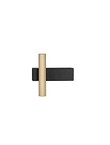 Sandy Black & Gold Aluminium LED 6Watt 220-240Volt 326Lm IP20 3000K Light Up & Down L:15 W:5.5 H:15 cm