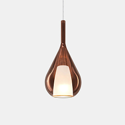 360065 Ideal lux Kalique подвесной светильник с одиночным стеклянным плафоном каплевидной формы медного оттенка