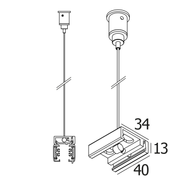 TRACK 3F ON SUSPENSION 3,0 B черный Delta Light IT