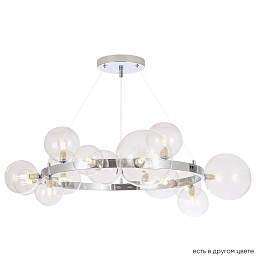 AGATA SP15 V2 CHROME/TRANSPARENTE Crystal Lux Agata подвесная люстра с металлическим основанием и множеством прозрачных плафонов