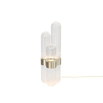 Cactus Small, прозрачное стекло, шлифованная латунь