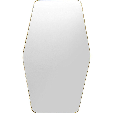 85574 Настенное зеркало в форме шестиугольника из латуни 64x95см Kare Design