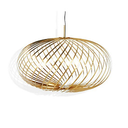 SPP05BEU Tom Dixon Spring подвесной светильник с объёмным плафоном из переплетённых металлических лент