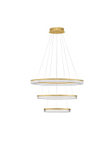 Triac Dimmable Brushed Gold Aluminium & Acrylic LED 90Watt 220-240Volt 5850Lm IP20 2700-3000-4000K CCT by Dip Switch D:80 H:150 cm