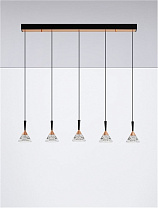 Triac Dimmable Matt Black & Rose Gold Metal Structured Acrylic LED 30 Watt 220-240 Volt 1558Lm 3000K IP20 L: 90.5 W:10.5 H: 150cm