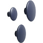 03233 Muuto Dots Крючок деревянный Ø9 см, темно-синий — фото 1