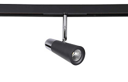 CLT 0.33 006 12W BL-CH 4000K Crystal Lux SPACE магнитный трековый прожектор чёрного цвета цилиндрической формы 12W для трека 48V