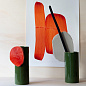 20138403 Vases Dcoupage Vitra Ваза дизайнерская зелёная с палочкой — фото 3
