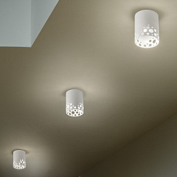 04409BZDHXXXX Elesi luce Gaia PL M LED цилиндрический потолочный светильник бронза