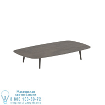 STYLETTO НИЗКИЙ СТОЛ ДЛЯ ГОСТИНОЙ 220x120CM АЛЮМИНИЕВЫЕ НОЖКИ БРОНЗОВАЯ КЕРАМИЧЕСКАЯ СТОЛЕШНИЦА TERRA MARRONE Royal Botania