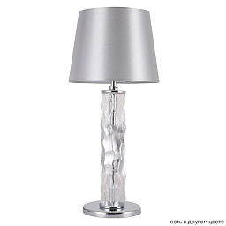 PRIMAVERA LG1 CHROME Crystal Lux PRIMAVERA настольная лампа с прозрачной стеклянной ножкой и металлическим абажуром