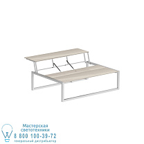 NINIX LOUNGE TABLE 150T SS EP-CERAMIC TAUPE GREY Royal Botania