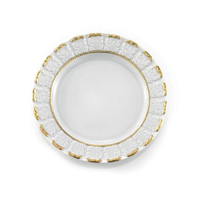 Queen elizabeth white & gold dessert plate тарелка, Villari