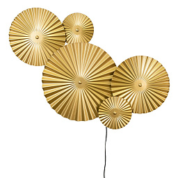 настенный светильник с золотыми декоративными дисками
