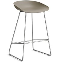 About A Stool AAS 38 Low, сиденье H65 см, основание нержавеющая сталь / сиденье полипропилен, хаки