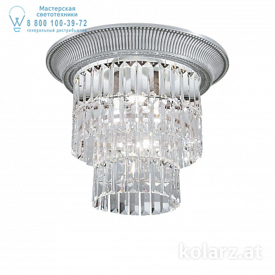 Kolarz MILORD CRYSTAL 0346.14S.5 потолочный светильник хром ø40cm высота 36cm 1+3 лампы e27+e14