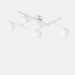 328225 Ideal lux Atlas потолочный светильник с пятью источниками света на белой штанге
