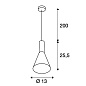 133330 SLV PHELIA PD-CONE светильник подвесной 23W, черный