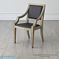 Seine Arm Dining Chair-Grey w/Black Leather Global Views кресло