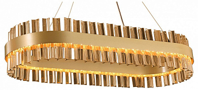 подвесной светильник с овальным рифленым плафоном серого цвета