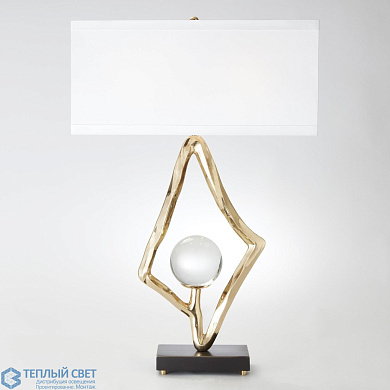 Abstract Lamp w/6 Crystal Sphere-Brass Global Views настольная лампа