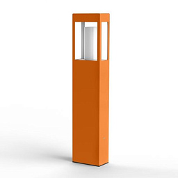 108003014 Roger Pradier Brick2 уличный садовый боллард прямоугольной формы оранжевого оттенка