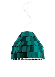 F12A01 Green Fabbian Roofer подвесной светильник зелёный полупрозрачный