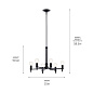 Torvee 26" 6 Light Chandelier Black люстра 52424BK Kichler — фото 5
