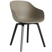 About A Chair AAC 222, основание черный лакированный дуб / корпус полипропилен, хаки