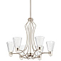 Kayva27.75" LED 6 Light Chandelier Polished Nickel люстра 44354PNLED Kichler — фото 1