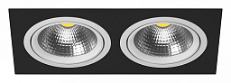 i8270606 Lightstar Intero 111 двойной встраиваемый потолочный светильник бело-черный