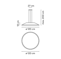 Big,Pendant Chrome 3000K,1-10V PUSH
