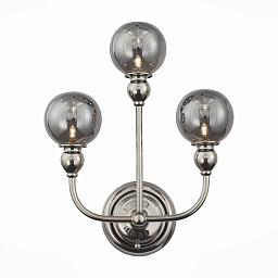 SL552.101.03 ST-Luce Fanhi настенное бра с тремя стеклянными плафонами на никелированной арматуре