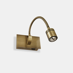 121352 Ideal lux Dynamo латунный настенный светильник с направленным поворотным корпусом для подсветки экспозиций